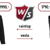 Wilson Staff FG Tour Rain Top 1990 Kč nebo vesta 1790 Kč