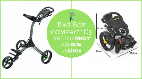 Tříkolý golfový vozík Bag Boy COMPACT C3 - 4 barevné kombinace, všechny za 3.990 Kč! Tříkolý golfový vozík Bag Boy COMPACT C3 - 4 barevné kombinace, všechny za 3.990 Kč!