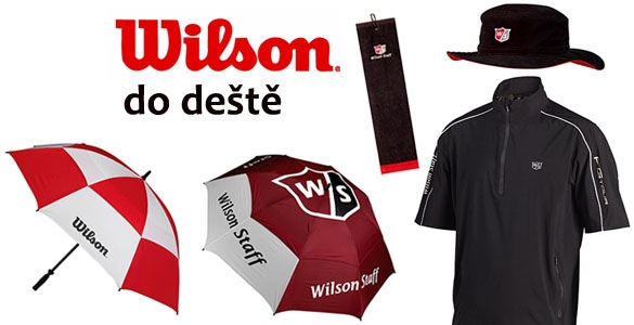 WILSON DO DEŠTĚ - deštník, nepromokavý klobouk a ručník Wilson se slevou 25% + další 3 varianty!