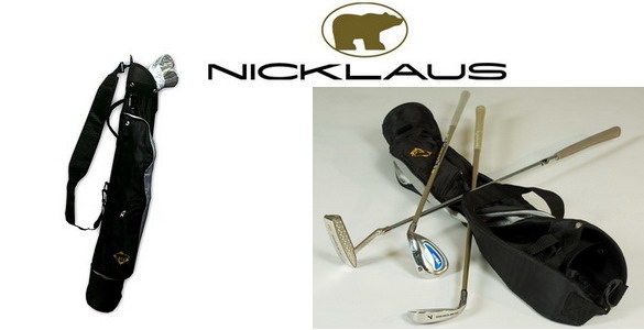 Lehký dámský golfový set Jack Nicklaus s pencil bagem a 3 holemi, ideální pro začínající golfistky! 