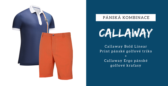 Callaway golfový outfit pro pány: tričko + šortky = 1990 Kč
