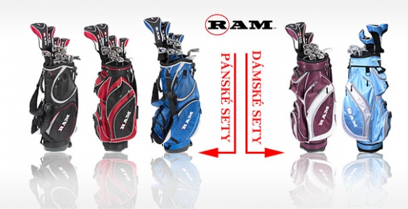 Top golfové sety RAM G-FORCE se 40% slevou ve všech variantách. Limitovaná akce.