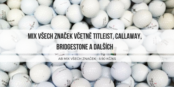 NEJ AKCE na hrané golfové míčky je zpět! 50 ks - AB kvalita mix všech značek jen 8,90 Kč/ks