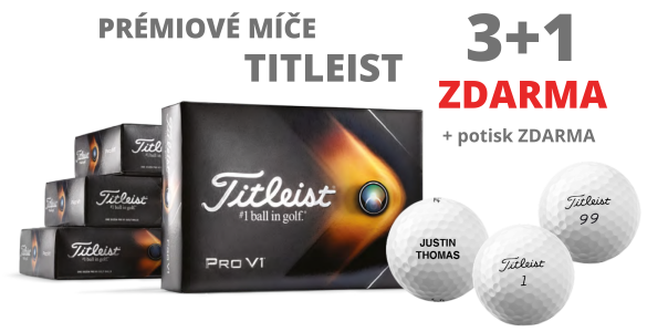 TITLEIST premiové míče v jarní akci: 3+1 tucet zdarma a vlastní potisk navrch 