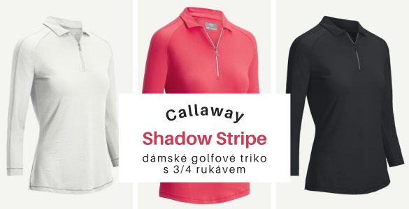 Dámské golfové triko Callaway s 3/4 rukávem za 1090 Kč!! Černé, bílé, korálové, velikosti XS-XXL