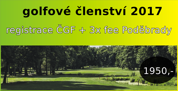 Golfové členství 2017 + 3 hry na 18 jamek zdarma v Poděbradech jen za 1950 Kč