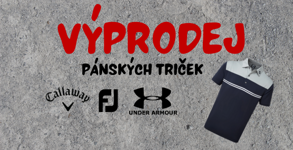 Výprodej pánských triček Callaway, Footjoy a Under Armour za parádní ceny.