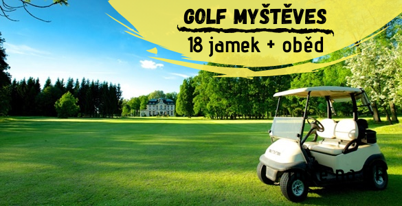 Královský golf v Myštěvsi: 18 jamek + oběd i o víkendu za 595 Kč