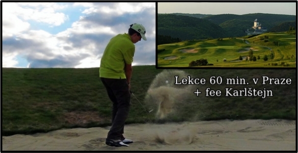 Golfová lekce 60 min. v Praze + fee na 18 jamek Karlštejně jako dárek! Neuvěřitelná cena