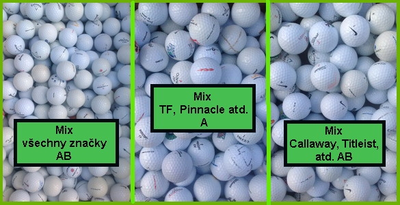 Hrané golfové míčky mix značek již od 6,5 Kč / ks - 3 varianty 