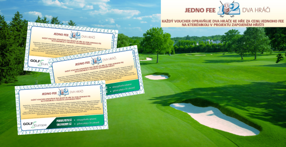 Zahrajte si dva za cenu jednoho na více než 50 hřištích v ČR a okolí i v roce 2026. 1 fee = 2 hráči, 6 kupónů jen za 245 Kč!
