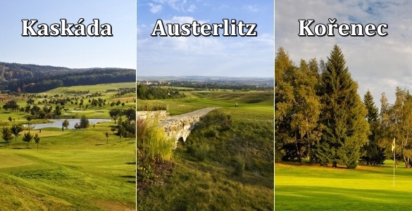 Luxusní vánoční balíček 3 green fee na sezonu 2016: Austerlitz- Kaskáda - Kořenec