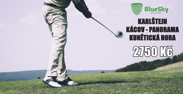 2. kolo akce: Golf Kácov + Karlštejn + Kunětická Hora nyní za 2750 Kč ... k dispozici 40 voucherů