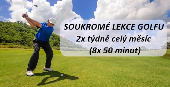Soukromé golfové lekce v Praze - trénujte 2x týdně celý měsíc, 8 lekcí jen za 2600 Kč