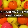 Barevné golfové míče hrané v nejlepší kvalitě A/A+, mix barev, jen 12 Kč/ks