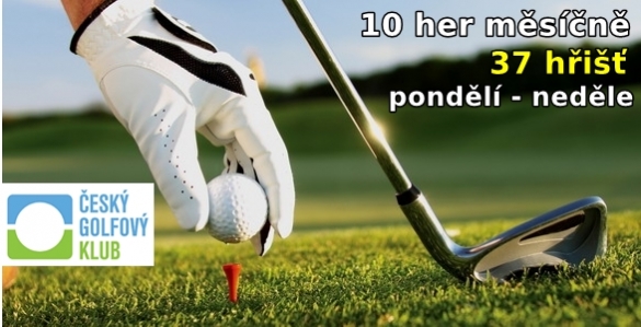 37 top golfových hřišť - 10 her za měsíc až do konce roku - jen 13190 Kč