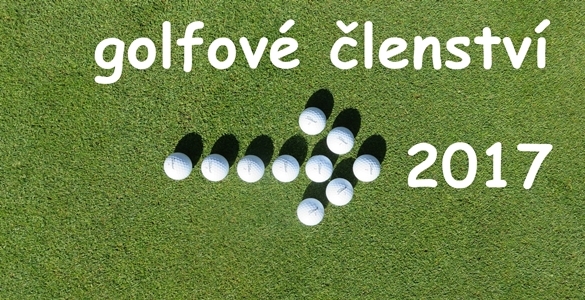 GOLFOVÉ ČLENSTVÍ 2017 - registrace ČGF + 2 fee Štiřín a Lázně Bohdaneč = 1750 Kč