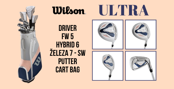 WILSON ULTRA - dámský kompletní golfový set s bagem za vábivých 5790 Kč