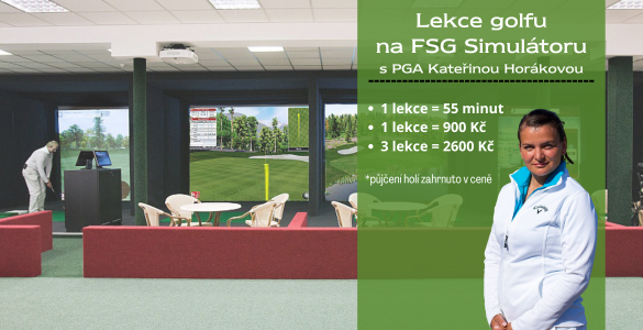 Zimní golfové kurzy s PGA profesionálkou Kateřinou Horákovou na FSG simulátoru v Praze - Vestci za 900 Kč.