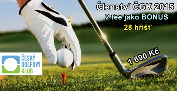 ČGK - golfové členství na rok 2015 + 2x fee jako bonus k využití na 28 hřištích 