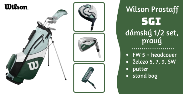 Wilson Prostaff SGI dámský pravý golfový půlset s bagem za akčních 5850 Kč Wilson Prostaff SGI dámský pravý golfový půlset s bagem za akčních 5850 Kč