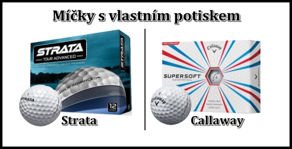 GOLFOVÉ MÍČKY Strata Tour Advanced + VLASTNÍ POTISK  12 ks se slevou 43% NEBO varianta Callaway