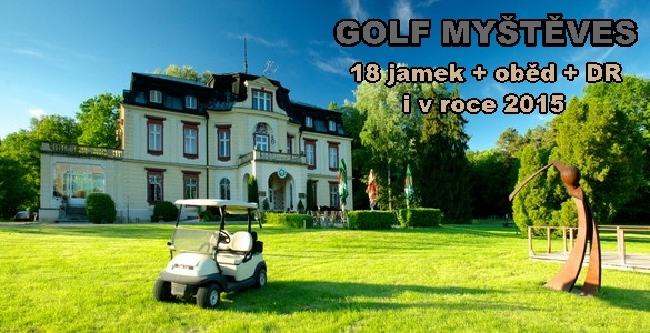 All-inclusive golf v Myštěvsi - 18 jamek, oběd, hra na HCP a 2 koše míčů, sleva 48%! PLATÍ NA 2015