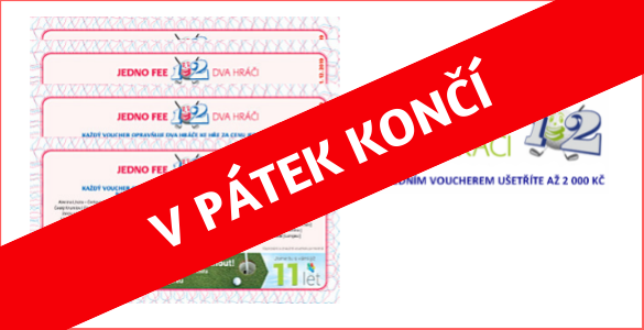 1 fee=2 hráči: hrajte i v roce 2019 dva za cenu jednoho na více než 50 hřištích. Jen 399 Kč za 12 kupónů! 1 fee=2 hráči: hrajte i v roce 2019 dva za cenu jednoho na více než 50 hřištích. Jen 399 Kč za 12 kupónů!