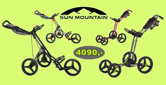 Sun Mountain golfové vozíky - 2 typy, 6 barevných variant za úžasnou cenu 4090 Kč