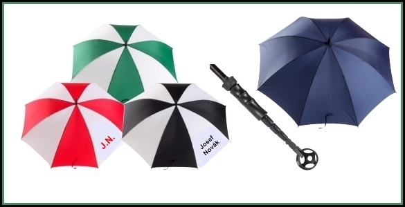 Multifunkční golfový deštník s integrovaným lovítkem + možnost potisku, viz varianty