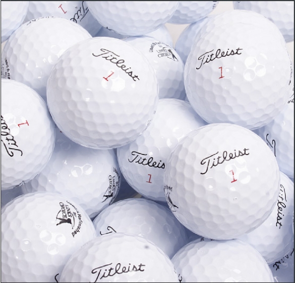 Titleist Pro V1 s obnoveným lakem se slevou 40%. 10 ks míčků za 360 Kč.