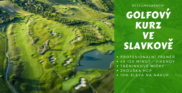 Golfový kurz 4 x 120min ve Slavkově se závěrečnou zkouškou od 3900 Kč. Plus sleva v golf shopu Golfový kurz 4 x 120min ve Slavkově se závěrečnou zkouškou od 3900 Kč. Plus sleva v golf shopu
