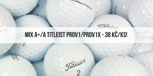 Hrané golfové míčky Titleist PROV1/V1x, kvalita A+/A, 25ks za 38 Kč/ks!