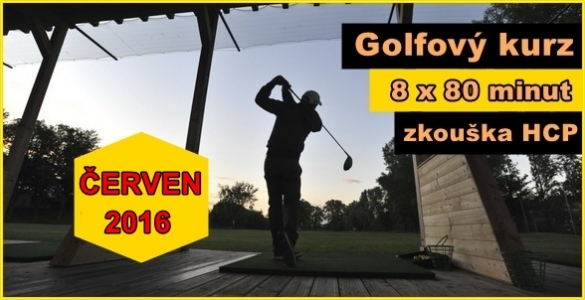 Bezkonkureční golfový kurz 8x 80min. na HCP se závěrečnou zkouškou - 3500 Kč