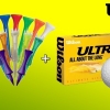 Jarní balíček golfové munice - 9ks míčků Wilson Ultra + mix 80 týček (4 typy včetně luxusních s korunkou)