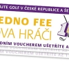  1fee=2 hráči - hrajte dva za cenu jednoho na více než 50 hřištích.  Jen 185 Kč za 6 kuponů a číslo časopisu Golf jako BONUS! 