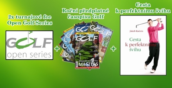 Dva turnaje Open Golf Series 2015 + Roční předplatné časopisu Golf + Cesta k perfektnímu švihu  = 1599 Kč! Vánoční dárek je tu