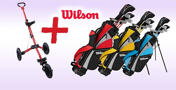 Wilson Prostaff Junior dětský set + 3kolový dětský golfový vozík s 30% slevou! 