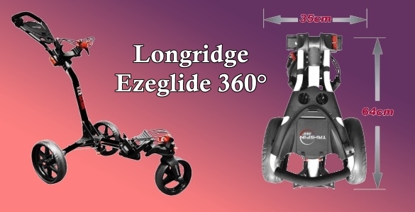 Nadupaný Eze Glide Tri-Spin Compact 360° golfový vozík  + držák na deštník s 32% slevou