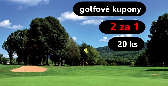 Golfové kupony 2 za 1 - dvacet kuponu jen 149 Kč, hra až na 23 hřištích 