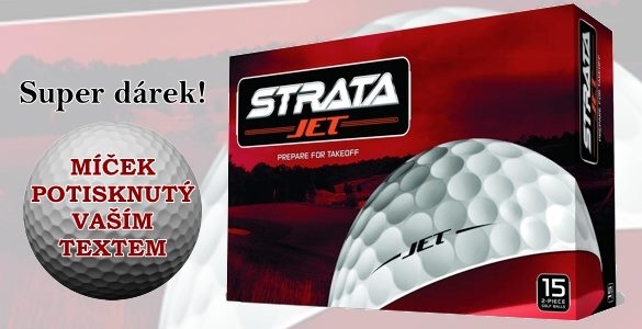 15 ks GOLFOVÝCH MÍČKŮ Callaway Strata Jet S VLASTNÍM POTISKEM se slevou 43%