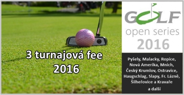 Open Golf Series 2016 - dárková 3 fee, výběr z min. 12 turnajů Open Golf Series 2016 - dárková 3 fee, výběr z min. 12 turnajů