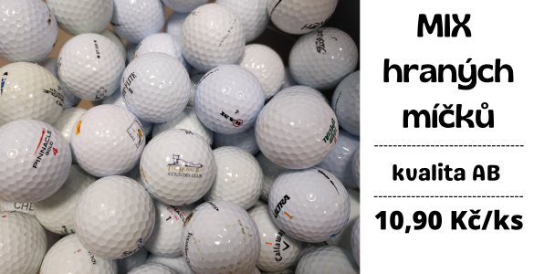 Hrané míče 50 ks - AB kvalita mix značek, jen 10,90 Kč / ks. Doplňte golfovou munici na sezonu!