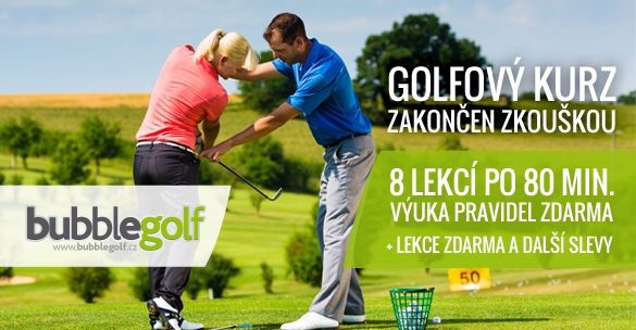 Golfový kurz s profesionálem Davidem Tešným - 8x 80min.+ závěrečná zkouška HCP 54 - jen 3600 Kč