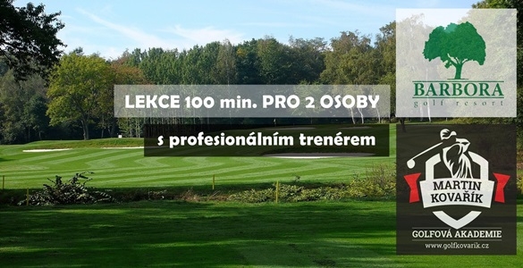 Golfová lekce pro dva na Barboře - 100 minut s golfovým profesionálem u Teplic včetně míčů a holí jen za 999 Kč