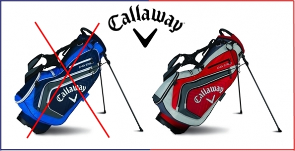 Callaway Chev Stand Bag červenošedý se slevou 48%