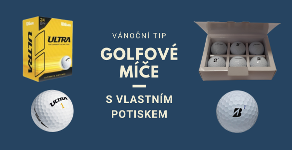 Míče s vlastním potiskem: WILSON Ultra 24 ks = 690 Kč / Premiové BRIDGESTONE Tour B XS 6 ks v dárkové krabičce = 595 Kč Míče s vlastním potiskem: WILSON Ultra 24 ks = 690 Kč / Premiové BRIDGESTONE Tour B XS 6 ks v dárkové krabičce = 595 Kč