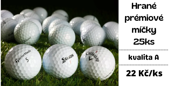 Callaway, Wilson, Srixon, TaylorMade - hrané míče za 22 Kč / ks.