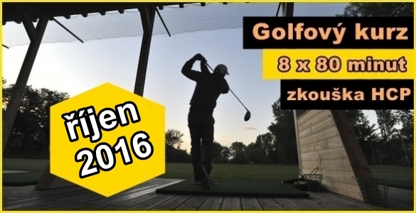 Bezkonkureční golfový kurz 8x 80min. na HCP se závěrečnou zkouškou - 3500 Kč