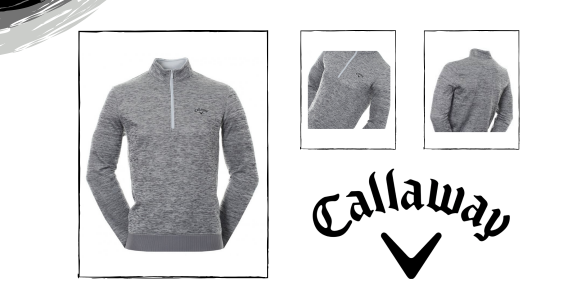 TOP SELLER Callaway Heathered svetr-mikina s voděodpudivou úpravou se slevou 40%